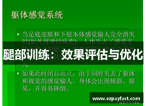 腿部训练：效果评估与优化